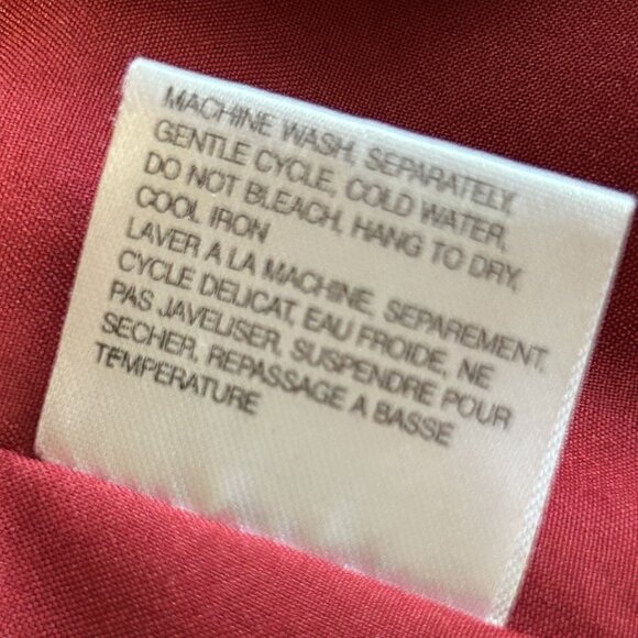 Conrad C - Proportion Petite Burgundy Micro Suede Zip Front Jacket - Size 16P - Picture 7 of 12